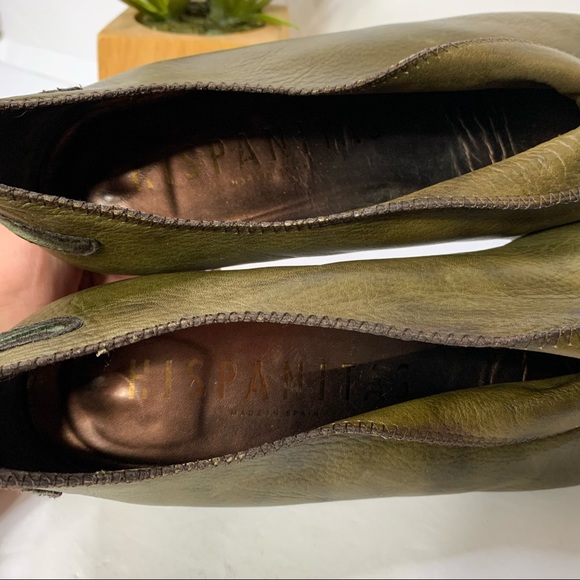 Hispanitas Women’s Green Slip on Leather Loafers size 41 - Picture 4 of 5